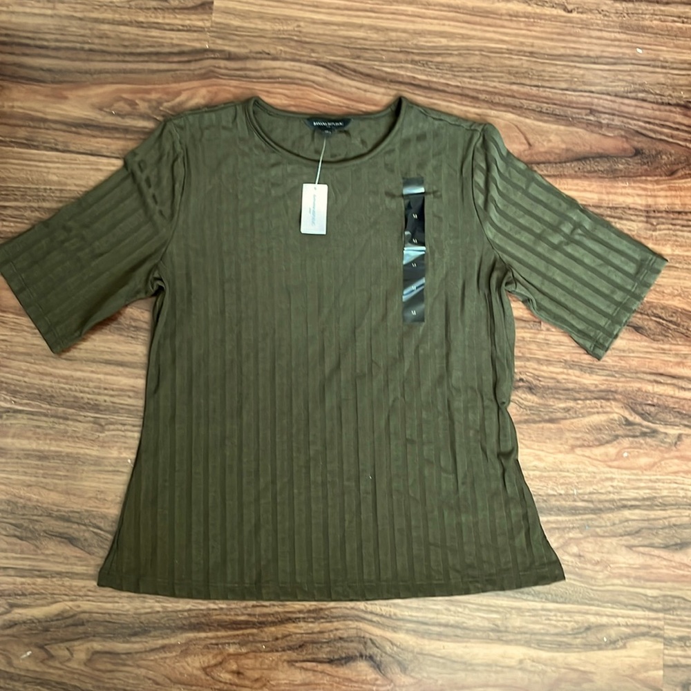 Banana Republic green rib knit thin sweater